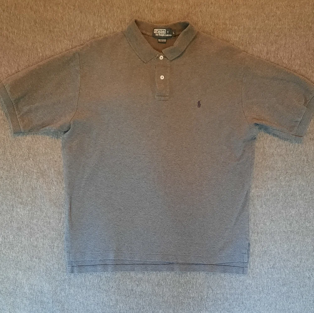 Polo by Ralph Lauren Men's Shirt Large Gray Polo Preppy Cotton Athleisure Golf